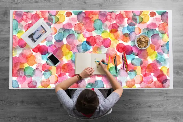 Sous-main bureau Bulles colorées