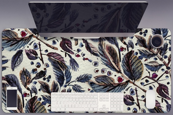 Sous-main bureau Feuilles vintage
