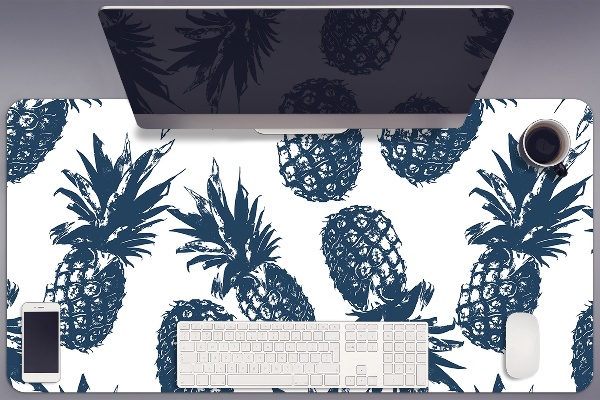 Sous main de bureau Ananas gris