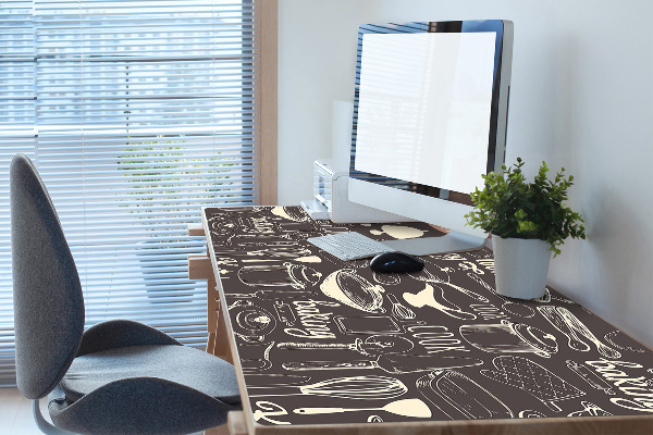 Sous-main bureau Outils de cuisine