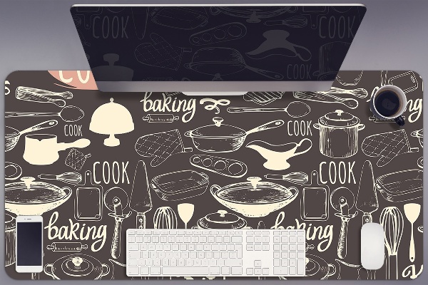 Sous-main bureau Outils de cuisine