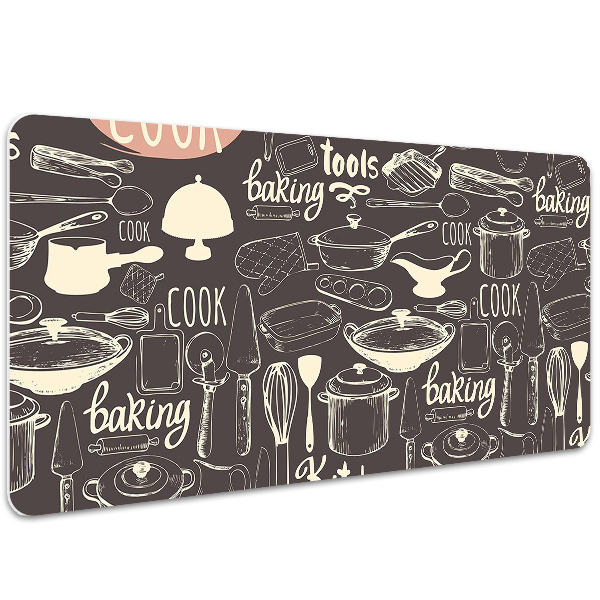 Sous-main bureau Outils de cuisine