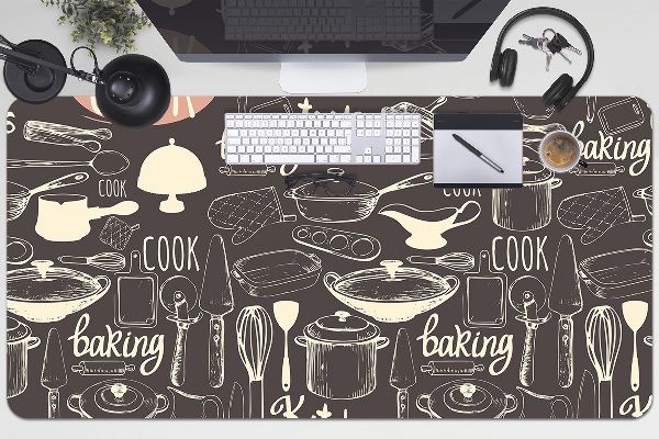 Sous-main bureau Outils de cuisine