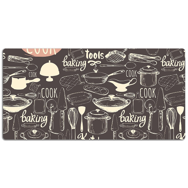 Sous-main bureau Outils de cuisine