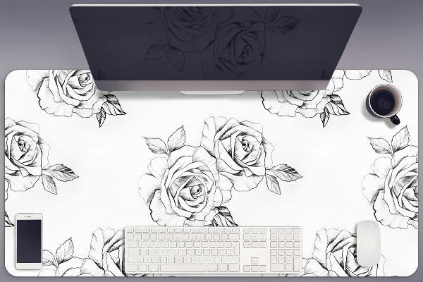 Sous main de bureau Des roses