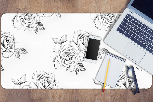 Sous main de bureau Des roses