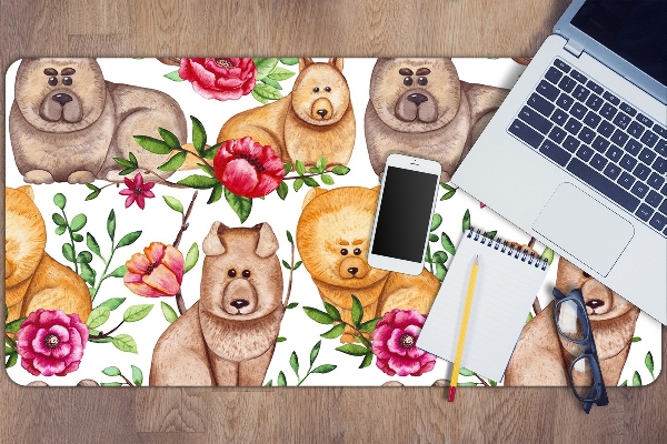 Sous main de bureau Chow chow chiens