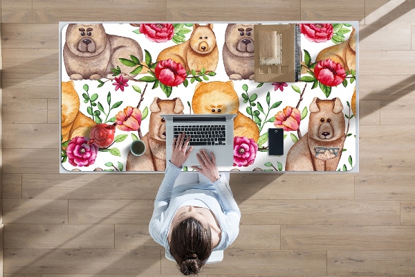 Sous main de bureau Chow chow chiens
