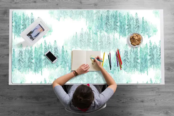 Tapis de bureau Forêt peinte