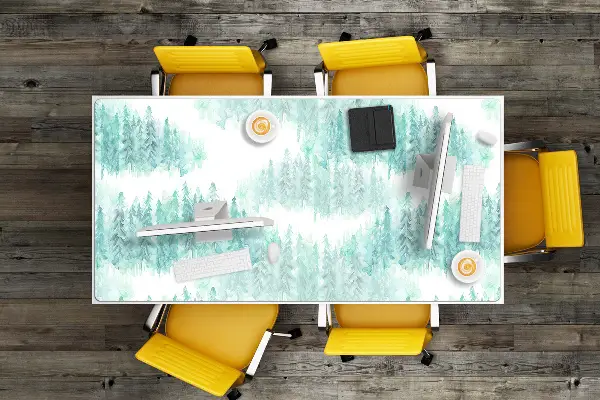 Tapis de bureau Forêt peinte
