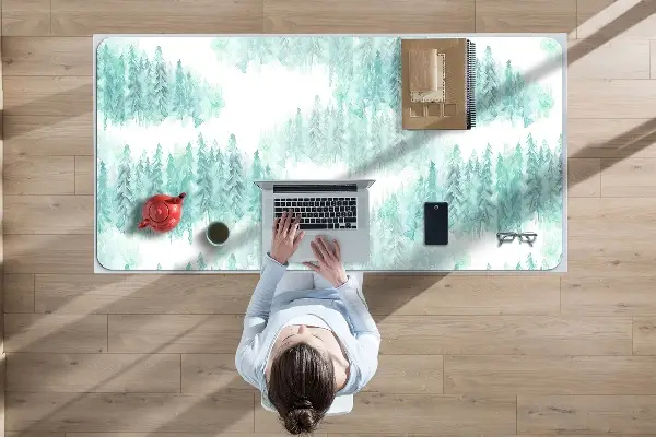 Tapis de bureau Forêt peinte