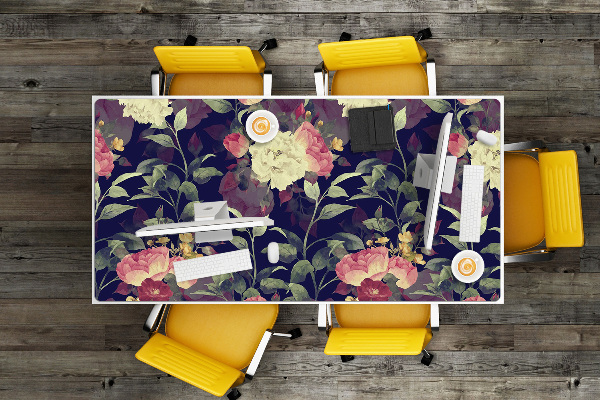 Sous-main bureau Fleurs vintage