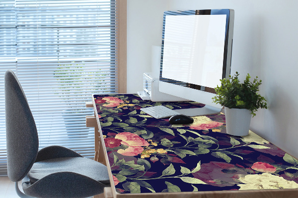 Sous-main bureau Fleurs vintage