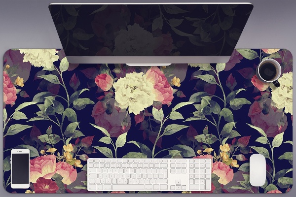 Sous-main bureau Fleurs vintage