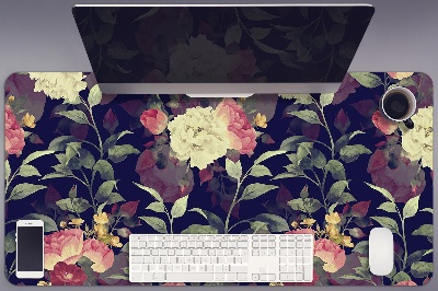 Sous-main bureau Fleurs vintage