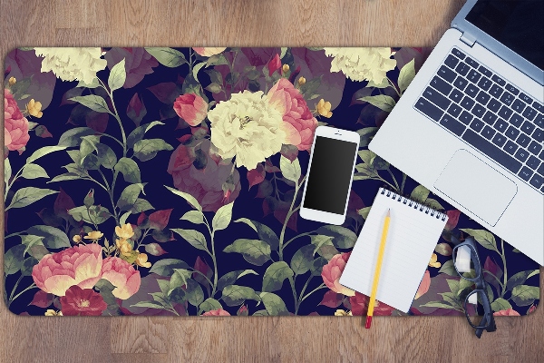 Sous-main bureau Fleurs vintage