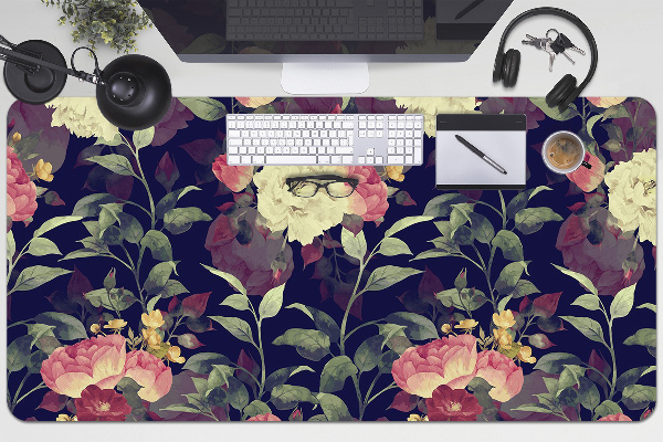 Sous-main bureau Fleurs vintage