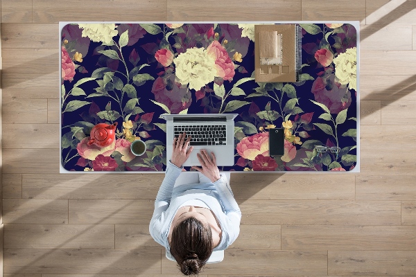 Sous-main bureau Fleurs vintage