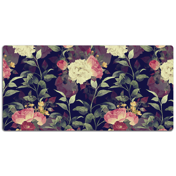 Sous-main bureau Fleurs vintage