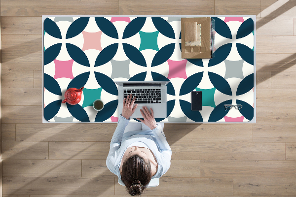 Sous-main bureau Modèle rétro pastel