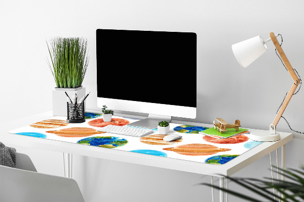 Sous-main bureau Planètes colorées
