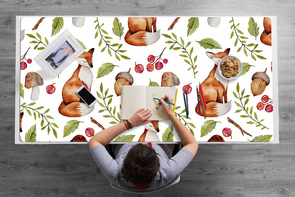 Sous-main bureau Fruits Fox et Forêt