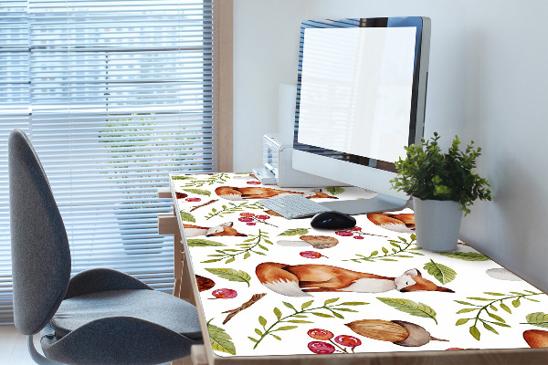 Sous-main bureau Fruits Fox et Forêt