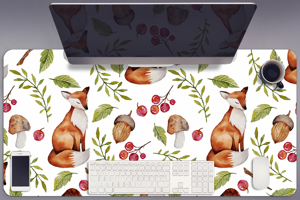 Sous-main bureau Fruits Fox et Forêt