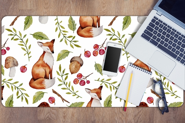 Sous-main bureau Fruits Fox et Forêt