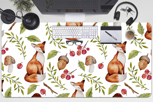 Sous-main bureau Fruits Fox et Forêt