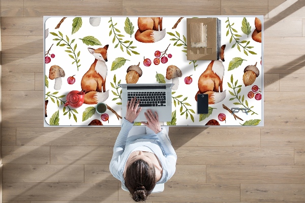 Sous-main bureau Fruits Fox et Forêt