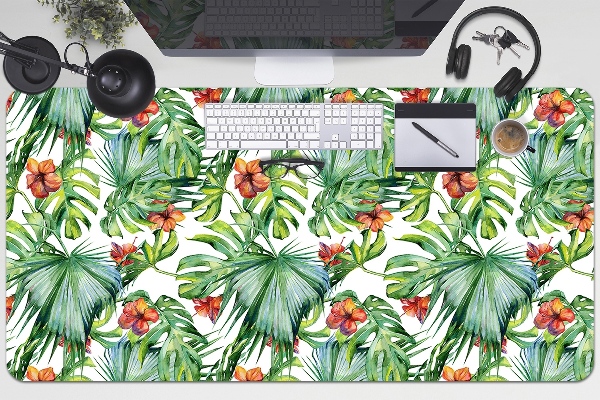 Sous-main bureau Feuilles hawaïennes