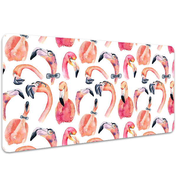 Sous-main bureau Flamingos fous