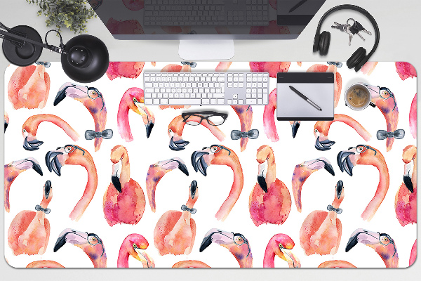 Sous-main bureau Flamingos fous