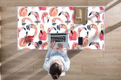 Sous-main bureau Flamingos fous