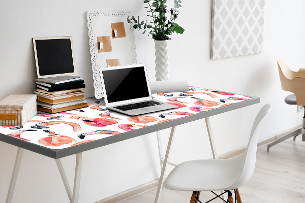 Sous-main bureau Flamingos fous