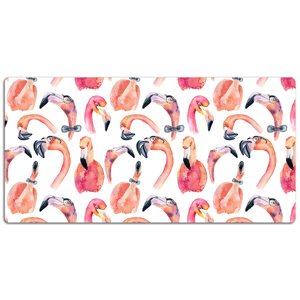 Sous-main bureau Flamingos fous