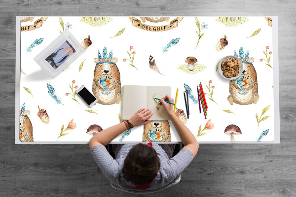 Tapis de bureau Ours en peluche indien