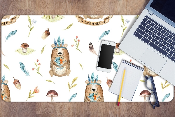 Tapis de bureau Ours en peluche indien