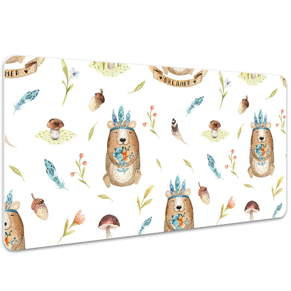 Tapis de bureau Ours en peluche indien