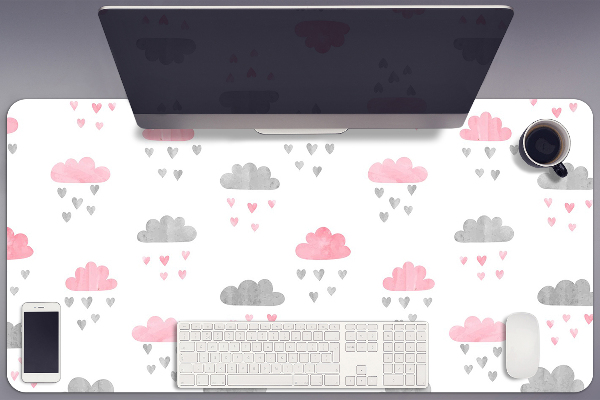 Sous-main bureau Nuages ​​minimalistes
