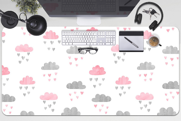 Sous-main bureau Nuages ​​minimalistes