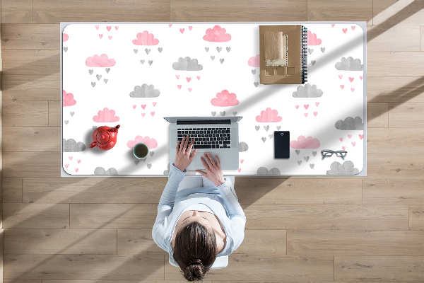 Sous-main bureau Nuages ​​minimalistes