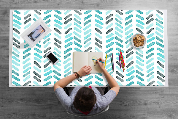 Sous-main bureau Aquarelle à Herringbone
