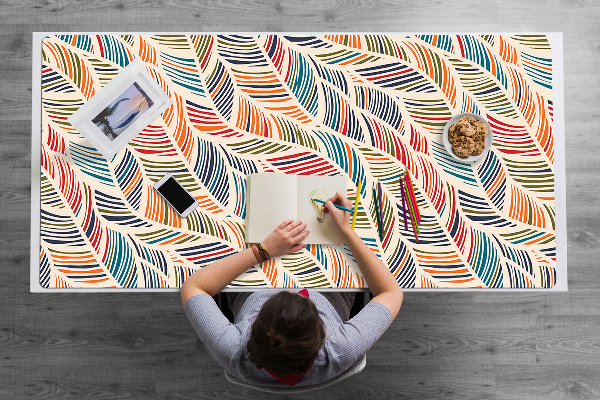 Sous main de bureau Vagues colorées