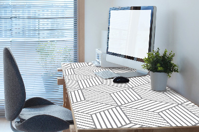 Tapis de bureau Cubes 3D gris