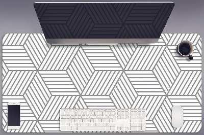 Tapis de bureau Cubes 3D gris