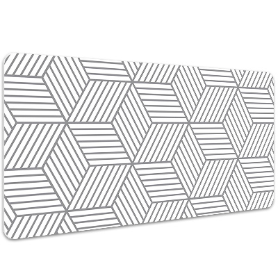 Tapis de bureau Cubes 3D gris