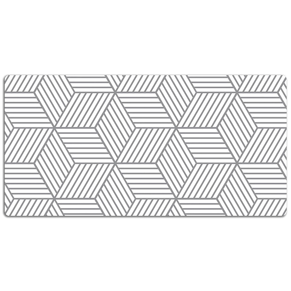 Tapis de bureau Cubes 3D gris