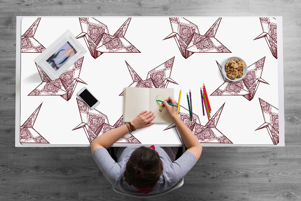 Sous main de bureau Oiseaux origami